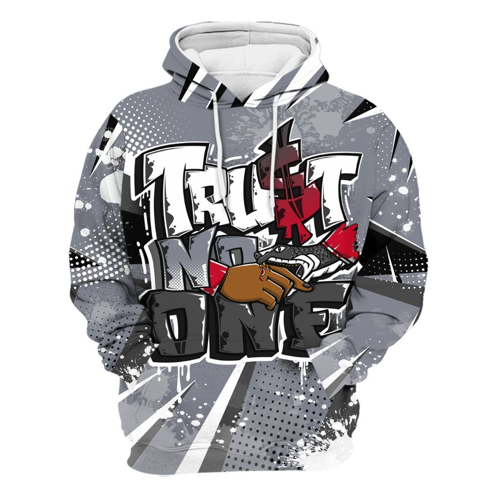 Hoodie To Match Retro Black Flint 13s - Poly Trust No One Dripping All Over Print