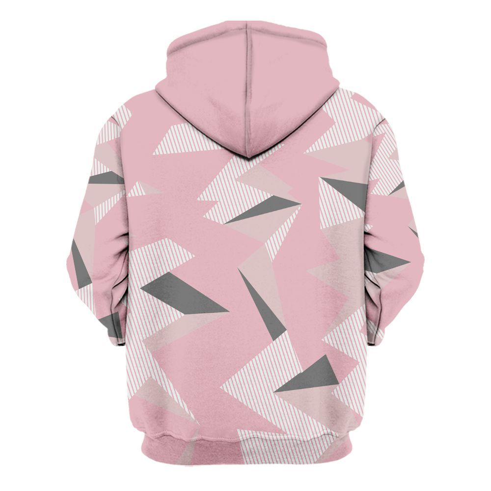 Hoodie To Match Air Max DN Pink Foam - Geometric Camouflage Pattern All Over Print