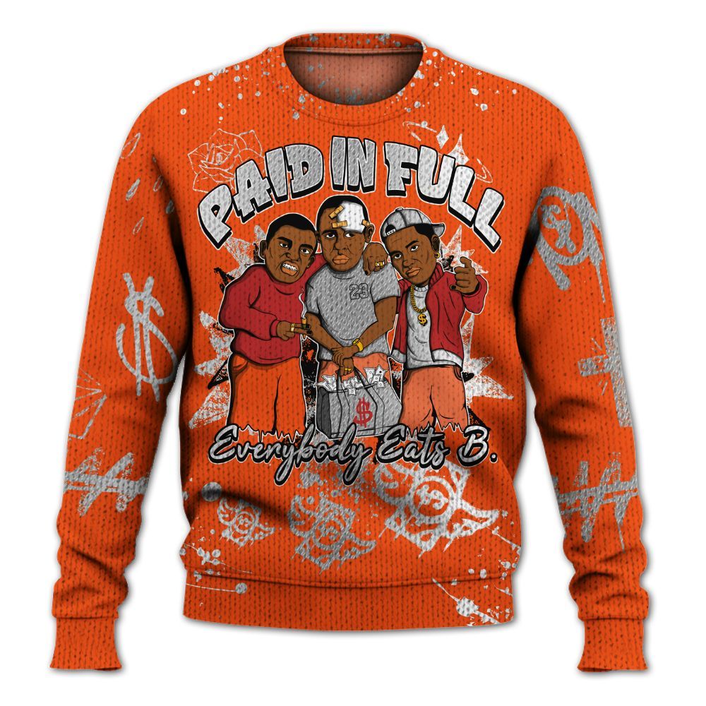Sweater To Match Kobe 6 Protro Total Orange - Everybody Paid In Full Crayon Graphic