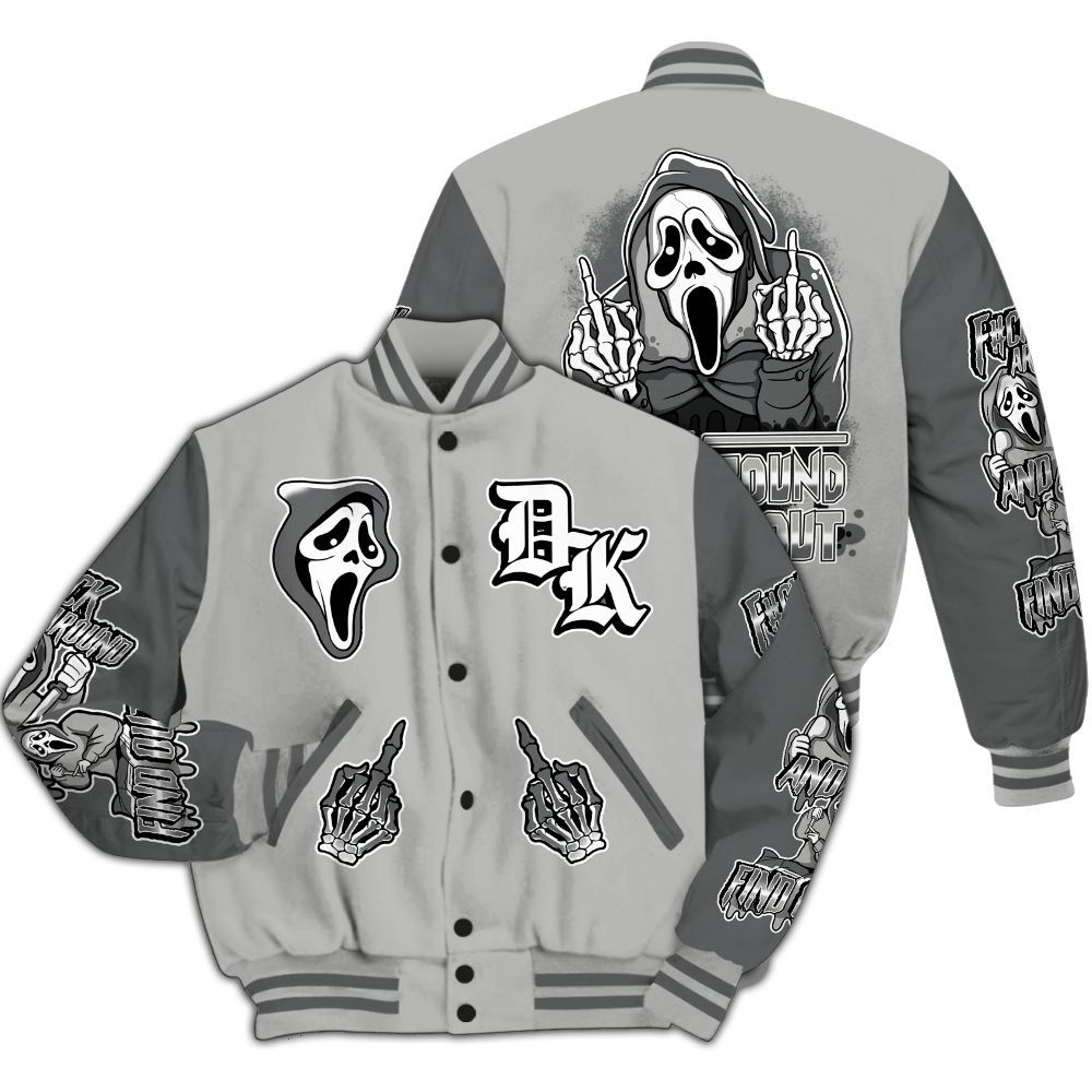 Varsity Jacket To Match Retro Wet Cement 4s - F#CK And Find Out Graphic All Over Print