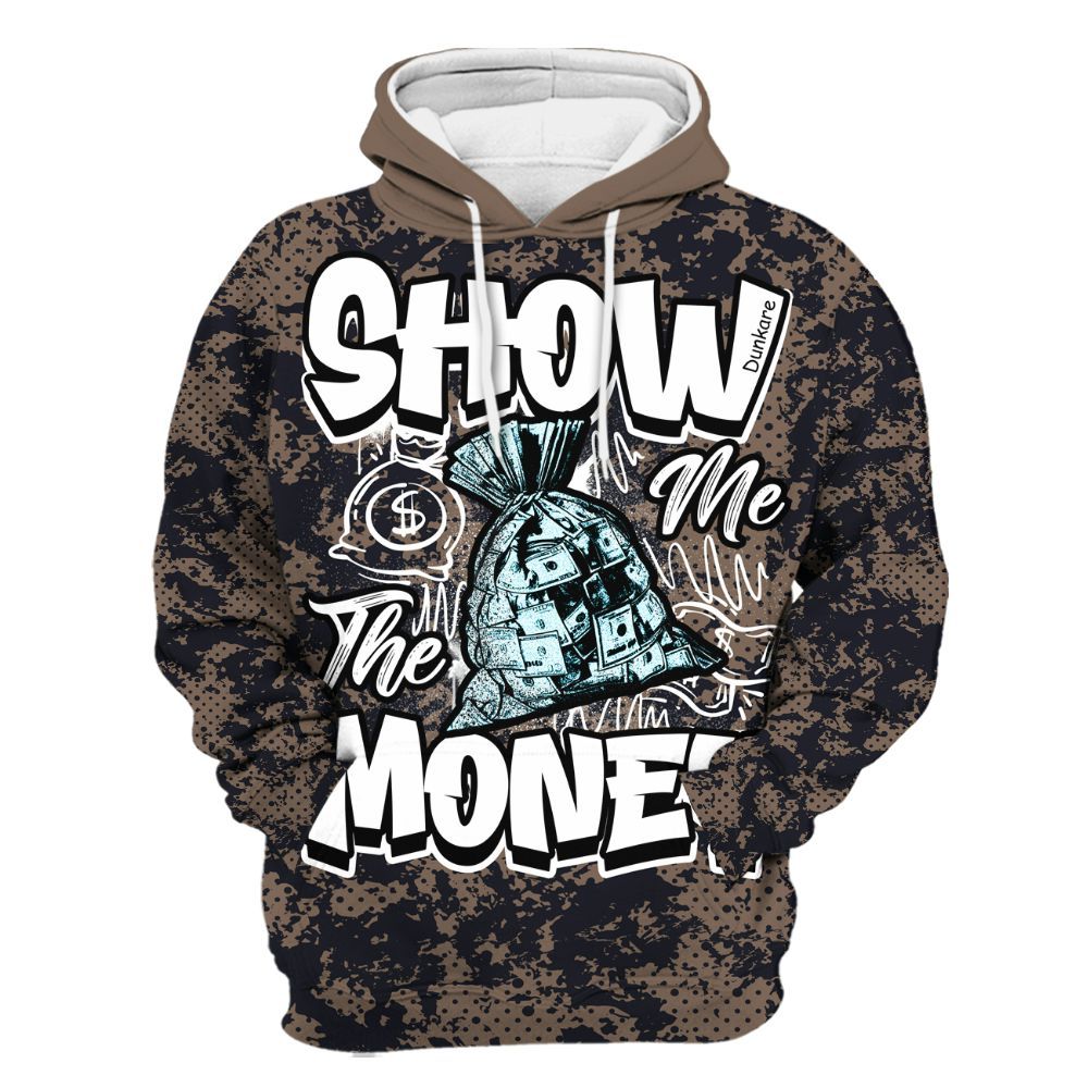 Hoodie To Match Olive Concord 9s - Show Me The Money Retro All Over Print
