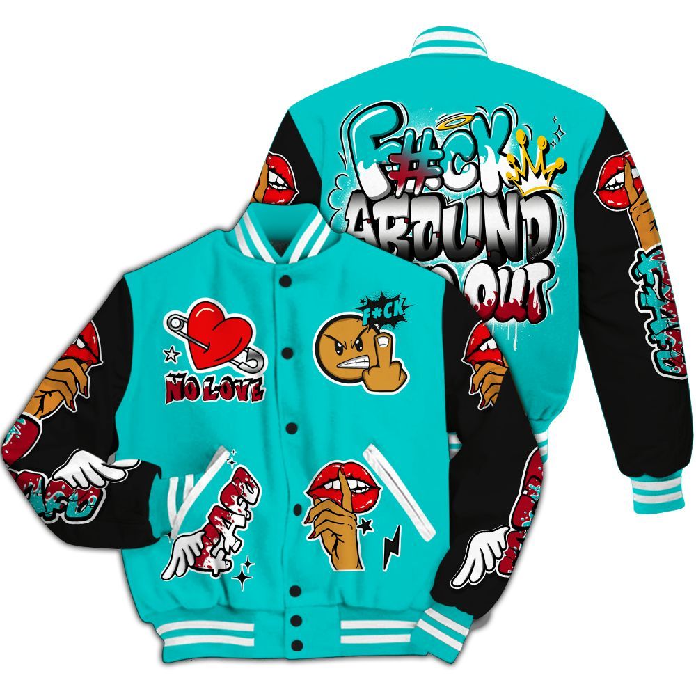Varsity Jacket To Match Air Griffey Max 1 Freshwater - FK Around Find Out All Over Print