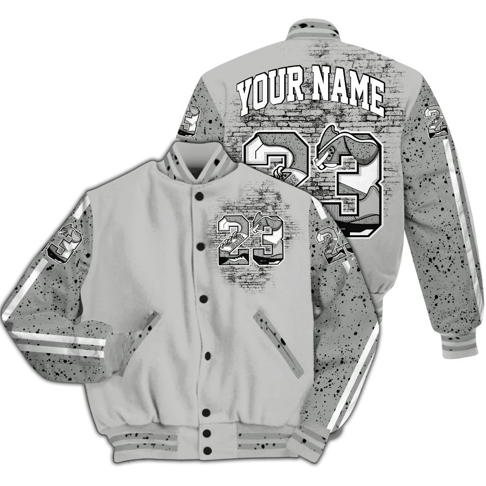 Varsity Jacket To Match Retro White Oreo 4s - Custom Name Number 23 5s All Over Print