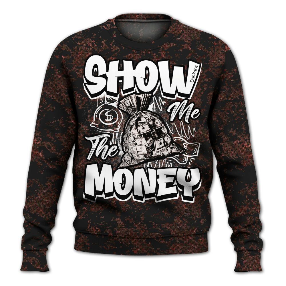 Sweatshirt To Match Air Force 1 Low Halloween Skull 2024 - Show Me The Money Retro All Over Print