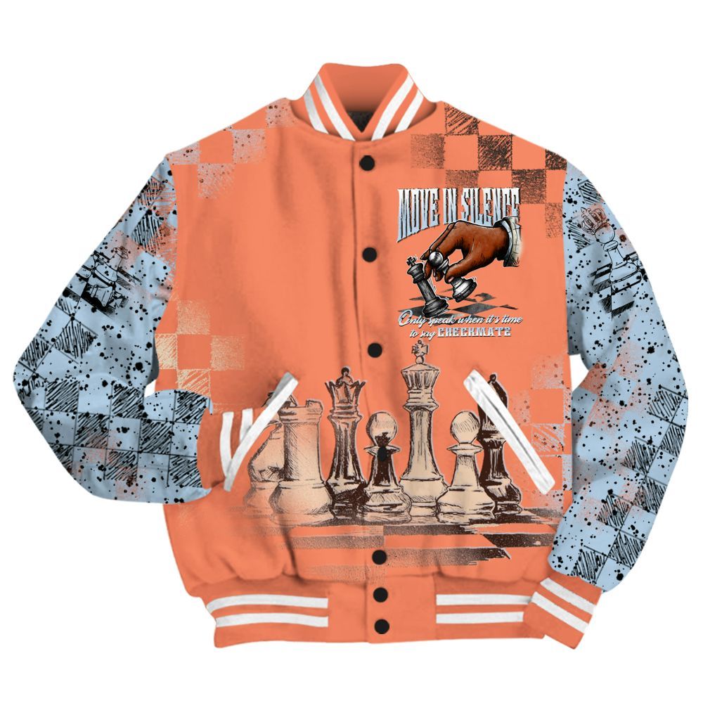 Varsity Jacket To Match DJ Khaled Crimson Bliss 5s - Chess Move In Silence All Over Print