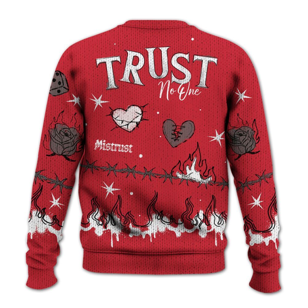 Sweater To Match Bunny 2025 8s - Trust No One Snake-Bite Doodle Crayon Graphic