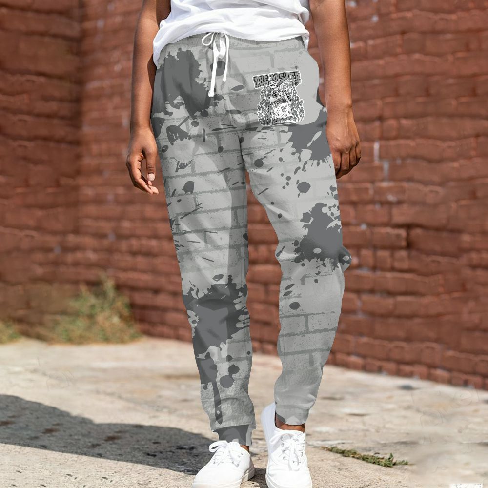 Sweatpant To Match Retro Wet Cement 4s - Allen Answer Skeleton Brick All Over Print