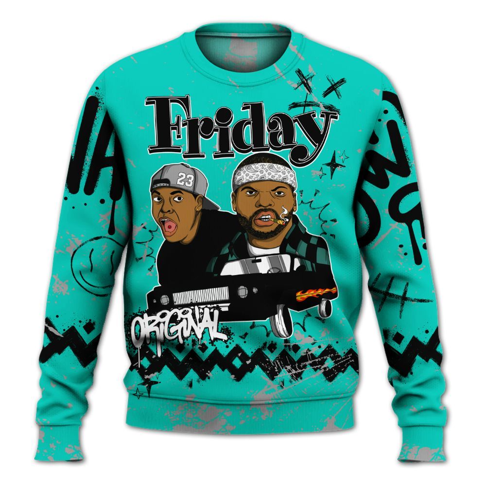 Sweatshirt To Match Air Max 95 Dark Tiffany - Friday Sneaker Crayon All Over Print