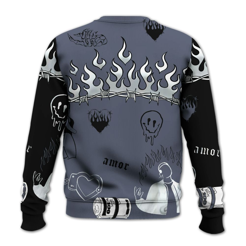 Sweatshirt To Match Air Foamposite Jin Kazama - Snake Trust No One All Over Print