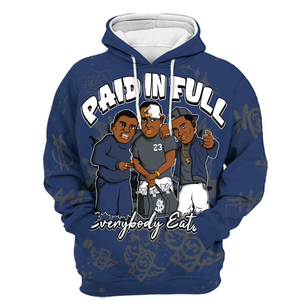 Hoodie To Match Retro Flint 13s - Everybody Paid In Full Crayon All Over Print