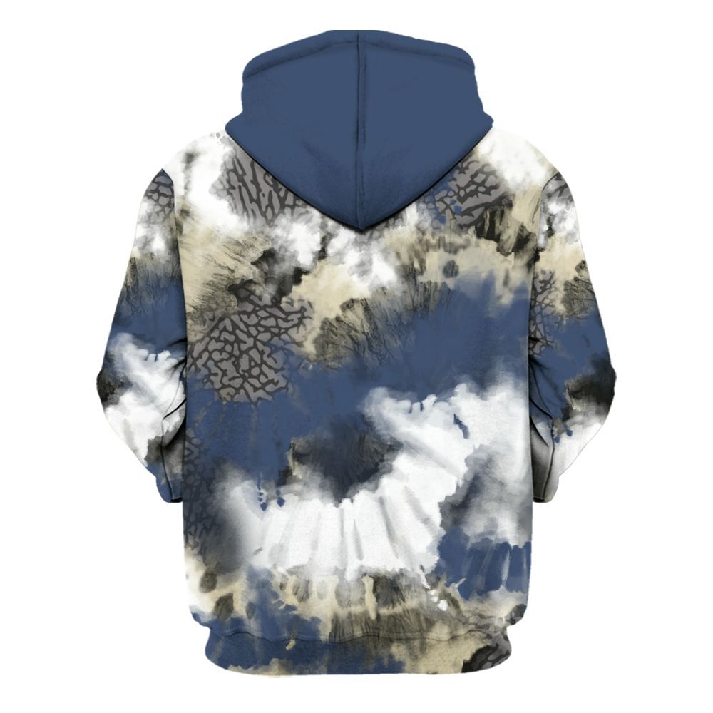 Hoodie To Match Diffused Blue 3s - Tie Dye FK Around Find Out All Over Print
