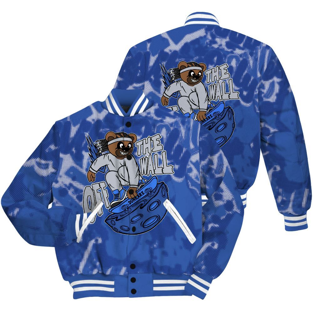 Varsity Jacket To Match Air Foamposite One Royal Shirt - Quirky Bear Street All Over Print