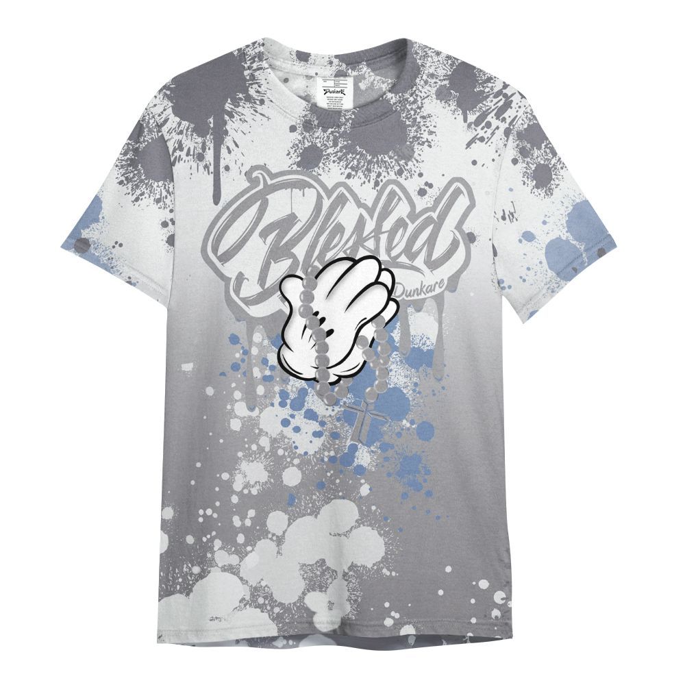 Shirt To Match Low Cement Grey 11s - God Blessed Ink Drip All Over Print