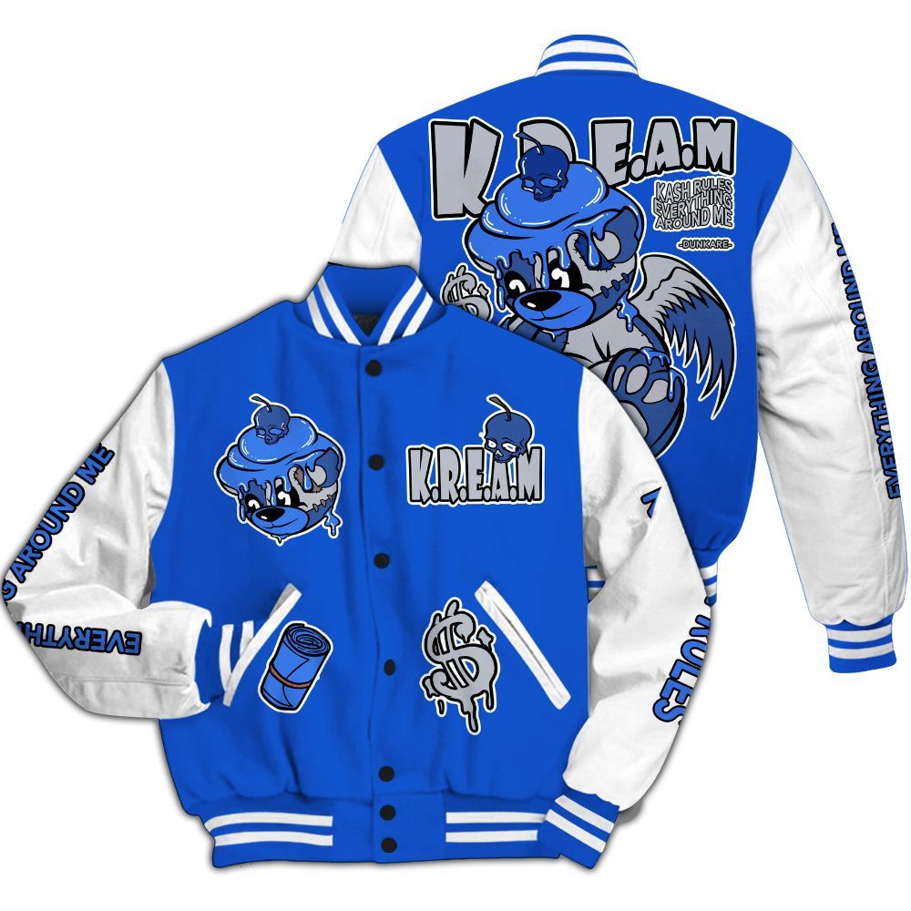 Varsity Jacket To Match Air Foamposite One Royal - Loot Bear All Over Print