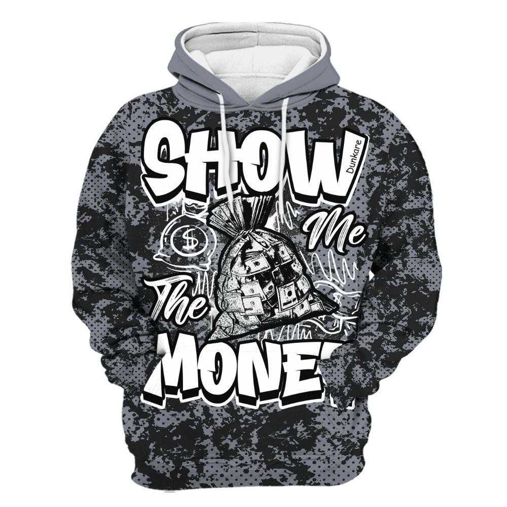 Hoodie To Match Retro Black Flint 13s - Show Me The Money Retro All Over Print