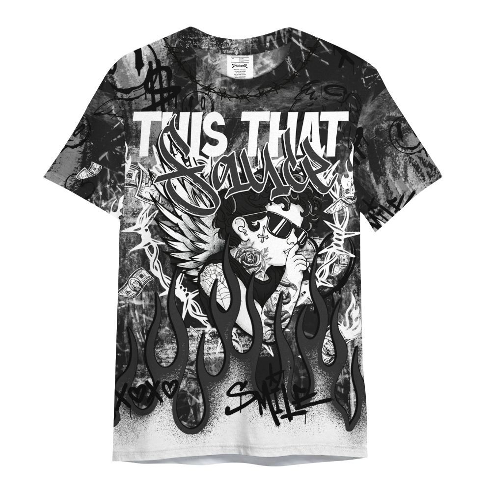 Shirt To Match White Thunder 4s - This That Sauce Angel All Over Print