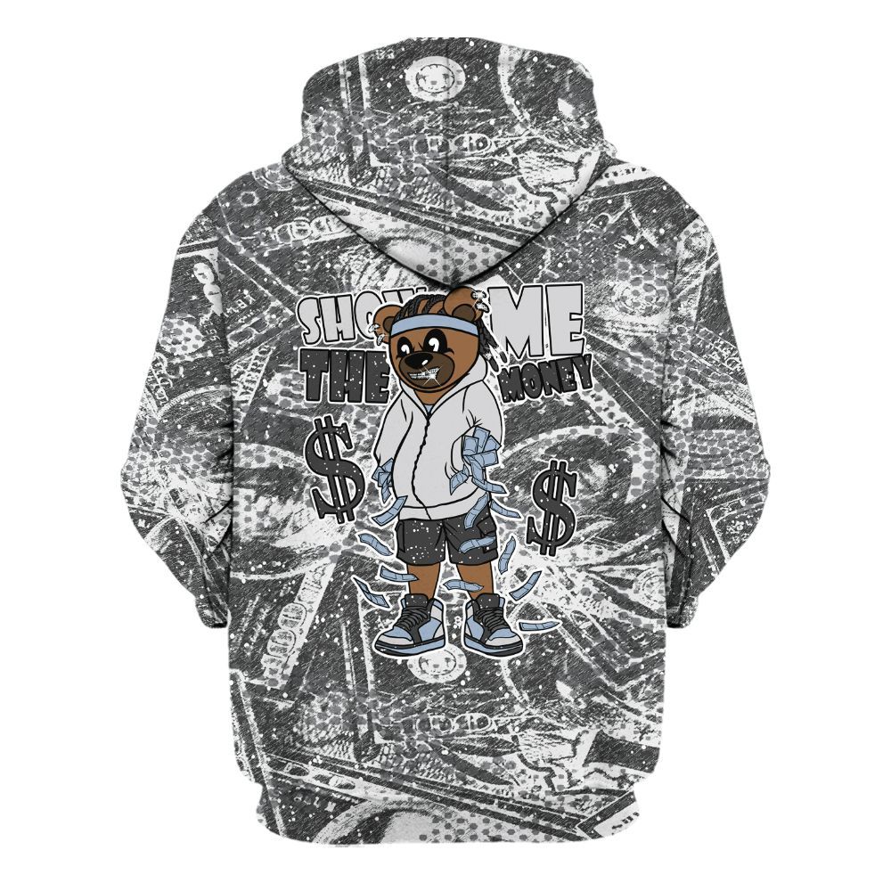 Hoodie To Match Reverse Black White 6s - Show Me Bear Banknotes Art All Over Print