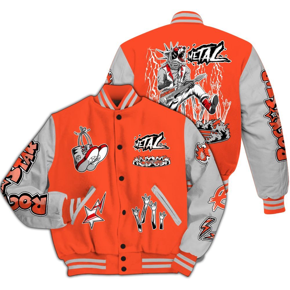 Varsity Jacket To Match Air Max 1 86 Cosmic Clay - Punk Rock Raccoon All Over Print