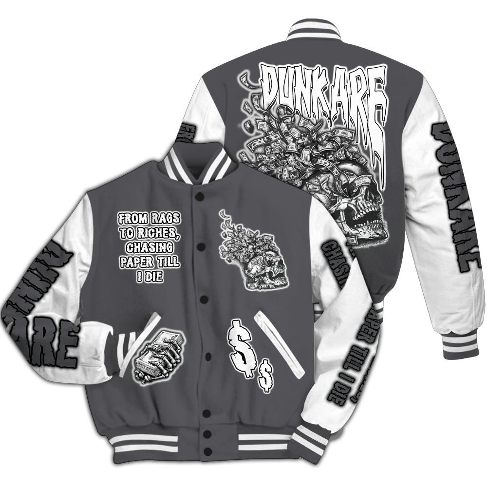 Varsity Jacket To Match White Thunder 4s - From Rags To Riches All Over Print