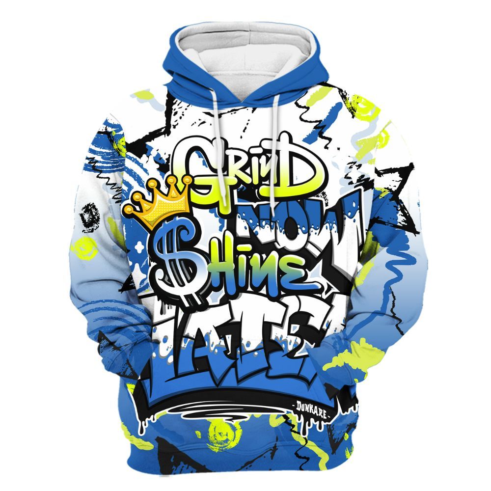 Hoodie To Match Griffey Max 1 Varsity Royal - Grind Shine Later Drip All Over Print