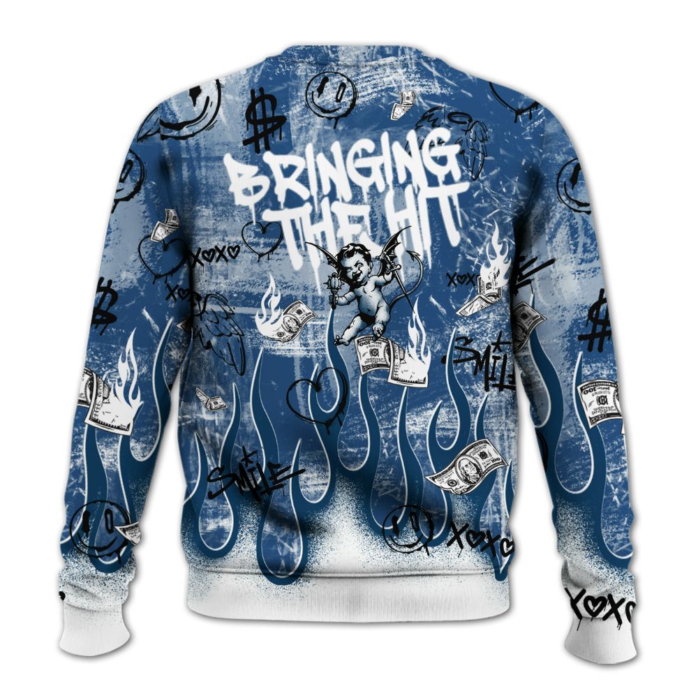 Sweatshirt To Match High OG Midnight Navy 1s - This That Sauce Angel All Over Print