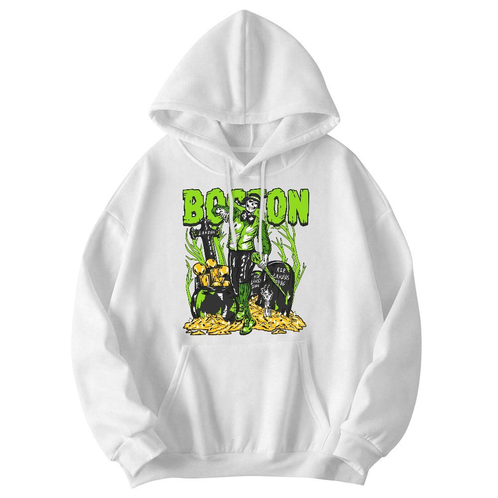 Sweatshirt To Match Electric Green 6s - Goldrush Skeleton Graphic