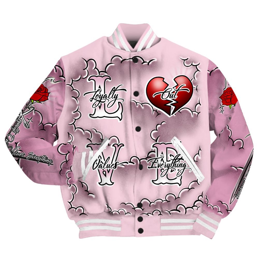 Varsity Jacket To Match Orchid 4s - Loyalty Wins Everything All Over Print