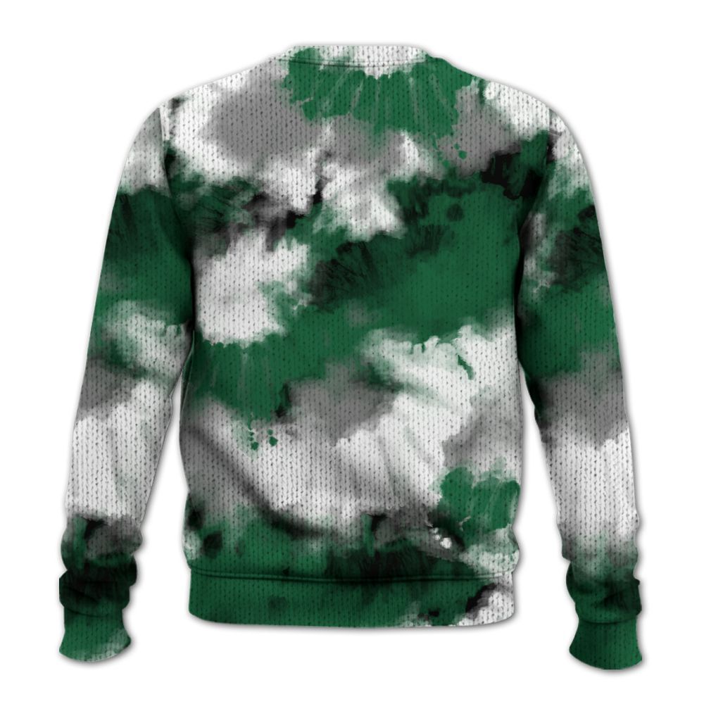 Knitted Sweater To Match High Gorge Green 1s - Tie Dye FK Around Find Out