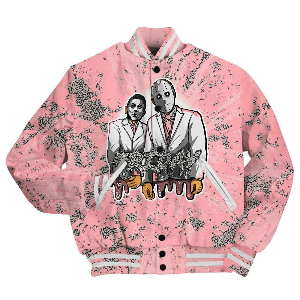 Varsity Jacket To Match Retro Wings 3s Shirt - Friday Halloween Graphic Luxury All Over Print