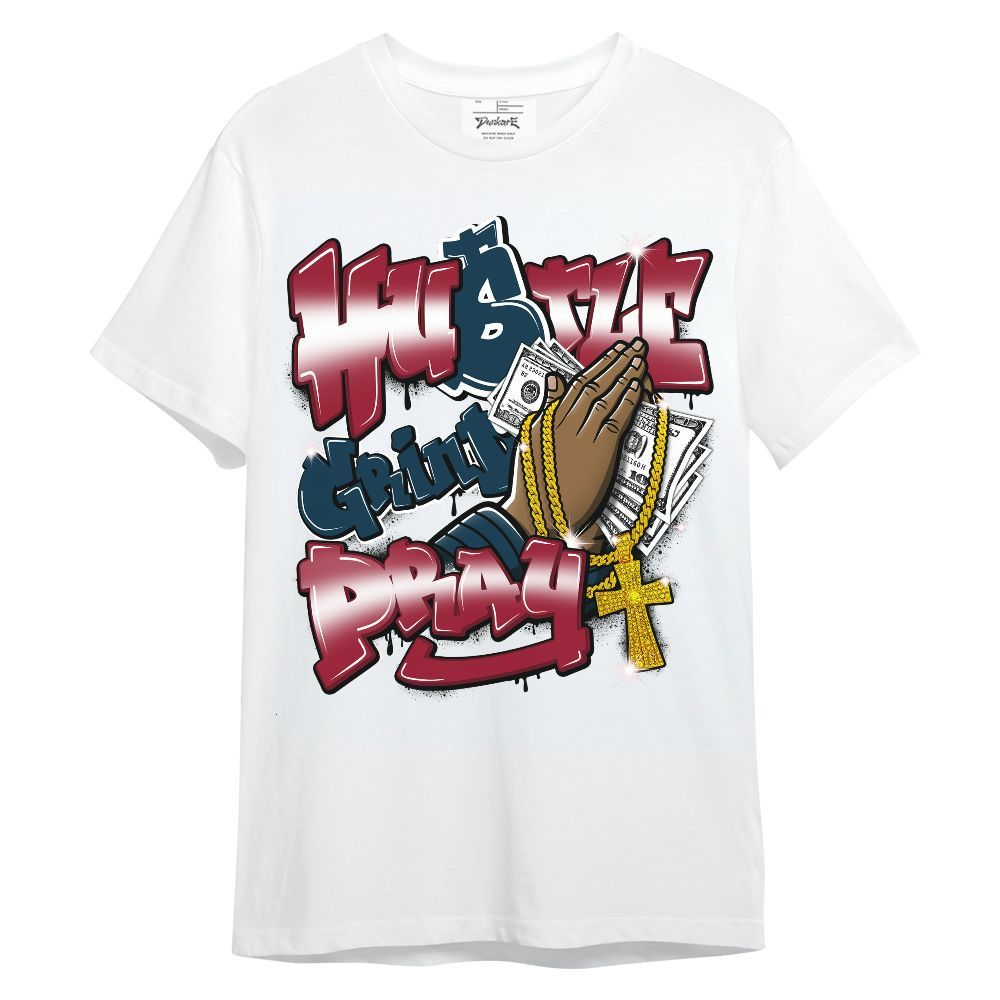 Shirt To Match Mid Multi Color 2022 1s - Hustle, Money Pray Streetwear Unisex Shirt