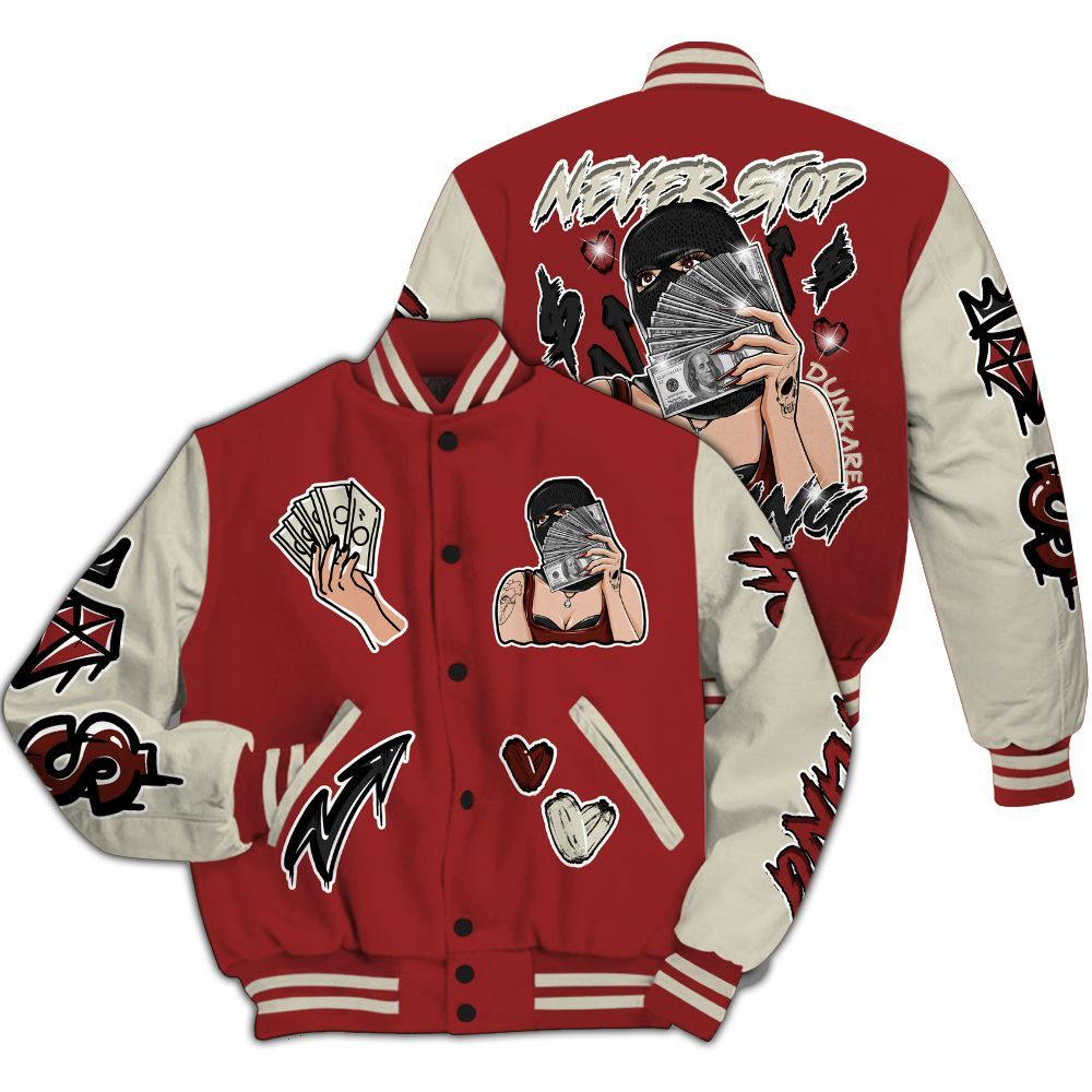 Varsity Jacket To Match High 85 Bred 1s - Hustling Unique All Over Print
