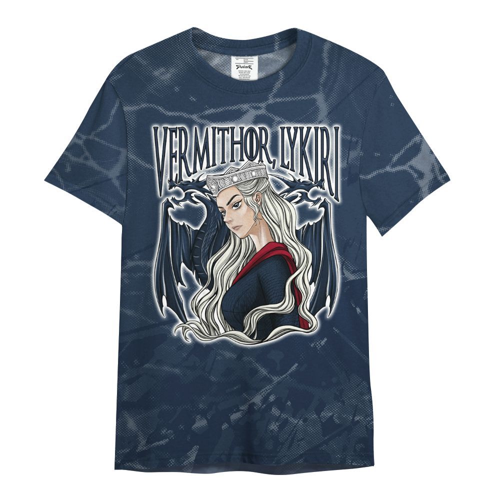 Shirt To Match White Midnight Navy 6s - Dragon's Mom! Profound All Over Print