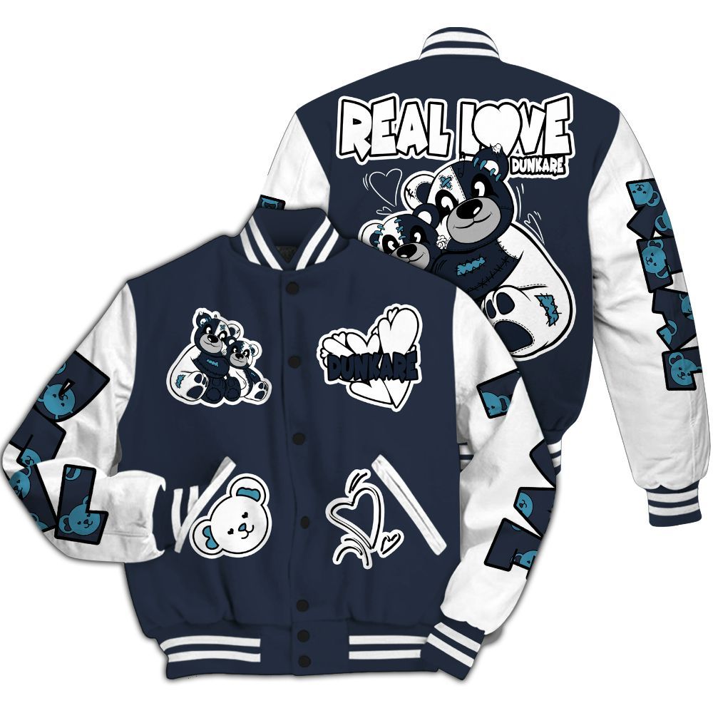 Varsity Jacket To Match Retro Obsidian 13s - Sincere Fondness Bear All Over Print