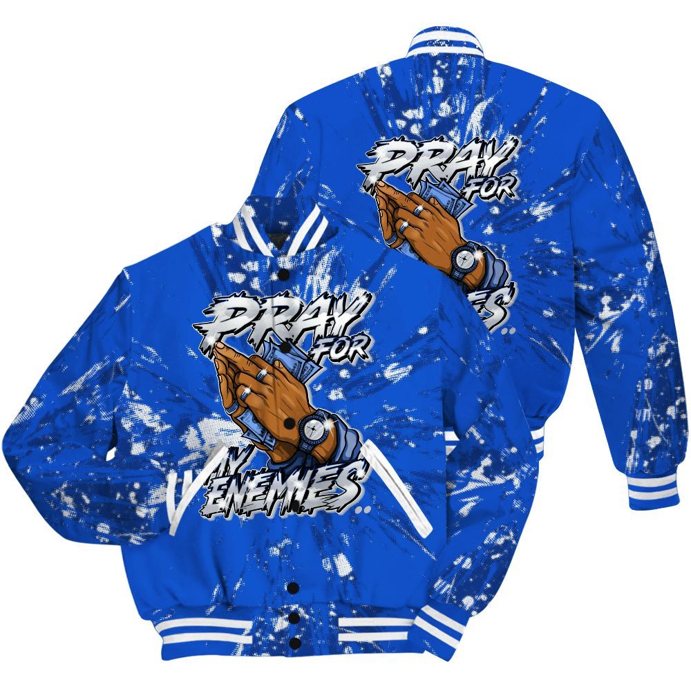 Varsity Jacket To Match Air Foamposite One Royal Shirt - Prayed For Enemies Graphic Luxury All Over Print