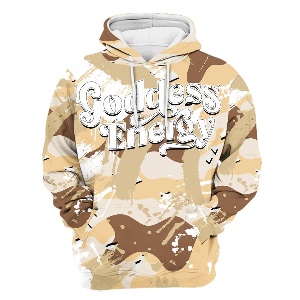 Hoodie To Match Desert Camo 3s - Goddess Energy Retro All Over Print