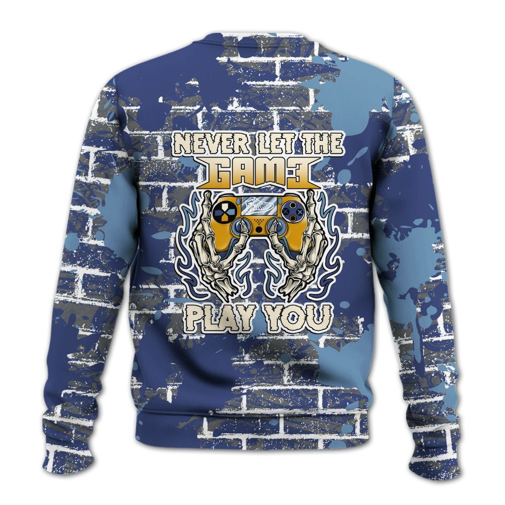 Sweatshirt To Match High OG First In Flight 1s - PlayGame Skull Brick All Over Print