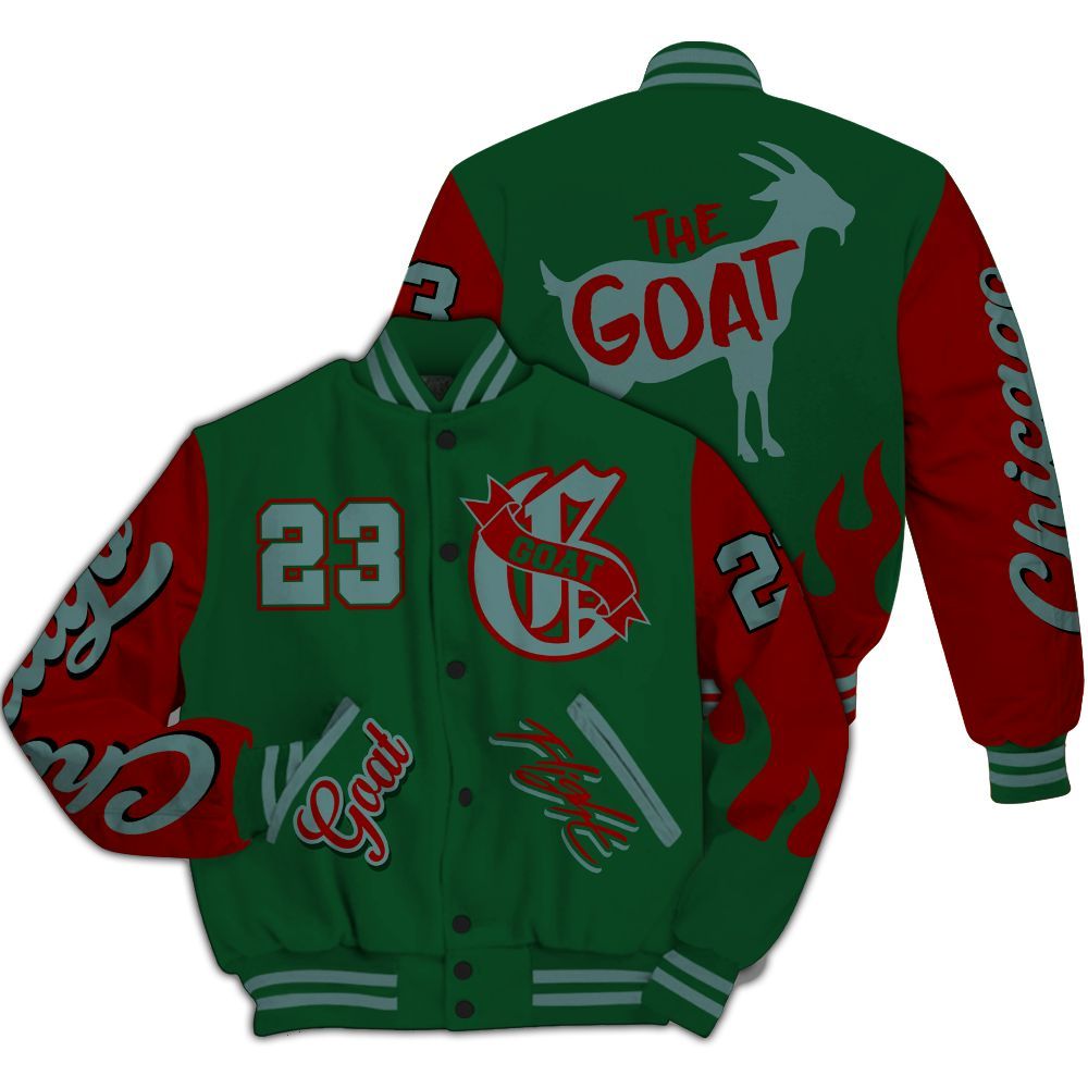 Varsity Jacket To Match Concrete Rose 3s - The G.O.A.T Streetwear All Over Print