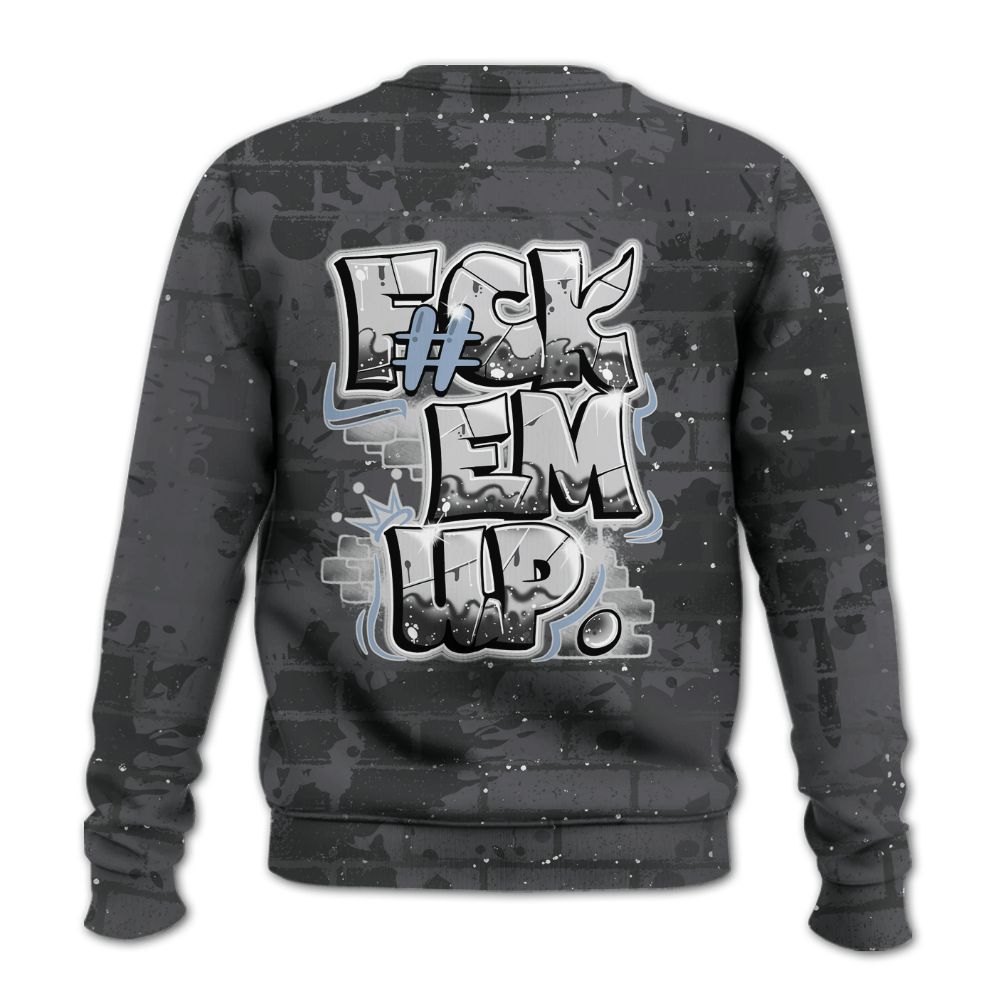 Sweatshirt To Match Reverse Oreo 6s - F#ck Em Graphic Brick Art All Over Print