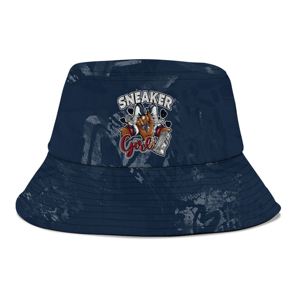 Bucket Hat To Match White Midnight Navy 6s - Sneakerz Girlz Heart Grunge Graphic