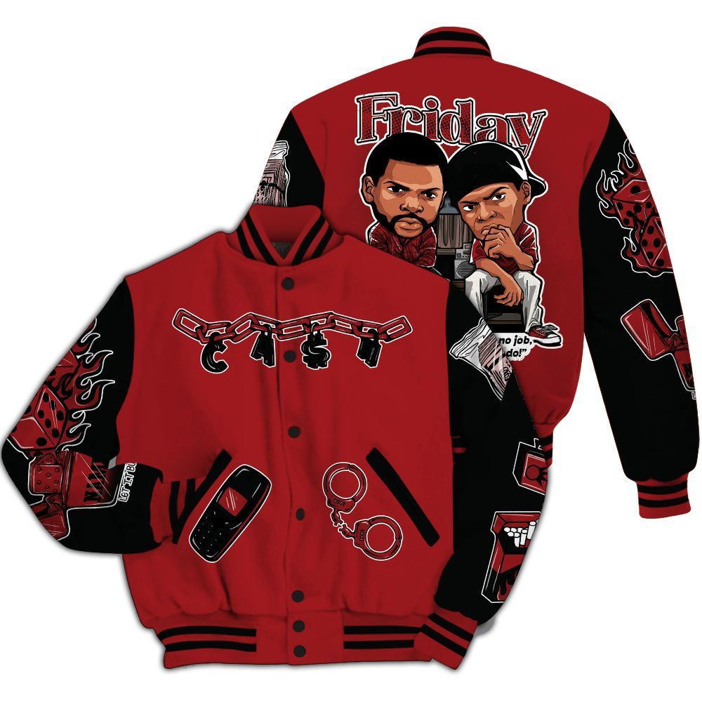 Varsity Jacket To Match Alternate Flu Game 12s - Friday Movie Custom Name All Over Print