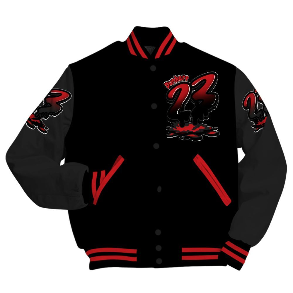 Varsity Jacket To Match Bloodline 12s - Custom Name 23 Drip All Over Print