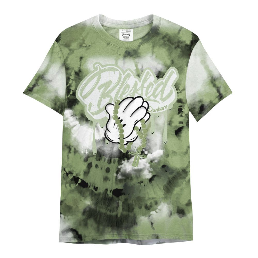 Shirt To Match Oil Green 4s - God Blessed Tie Dye All Over Print