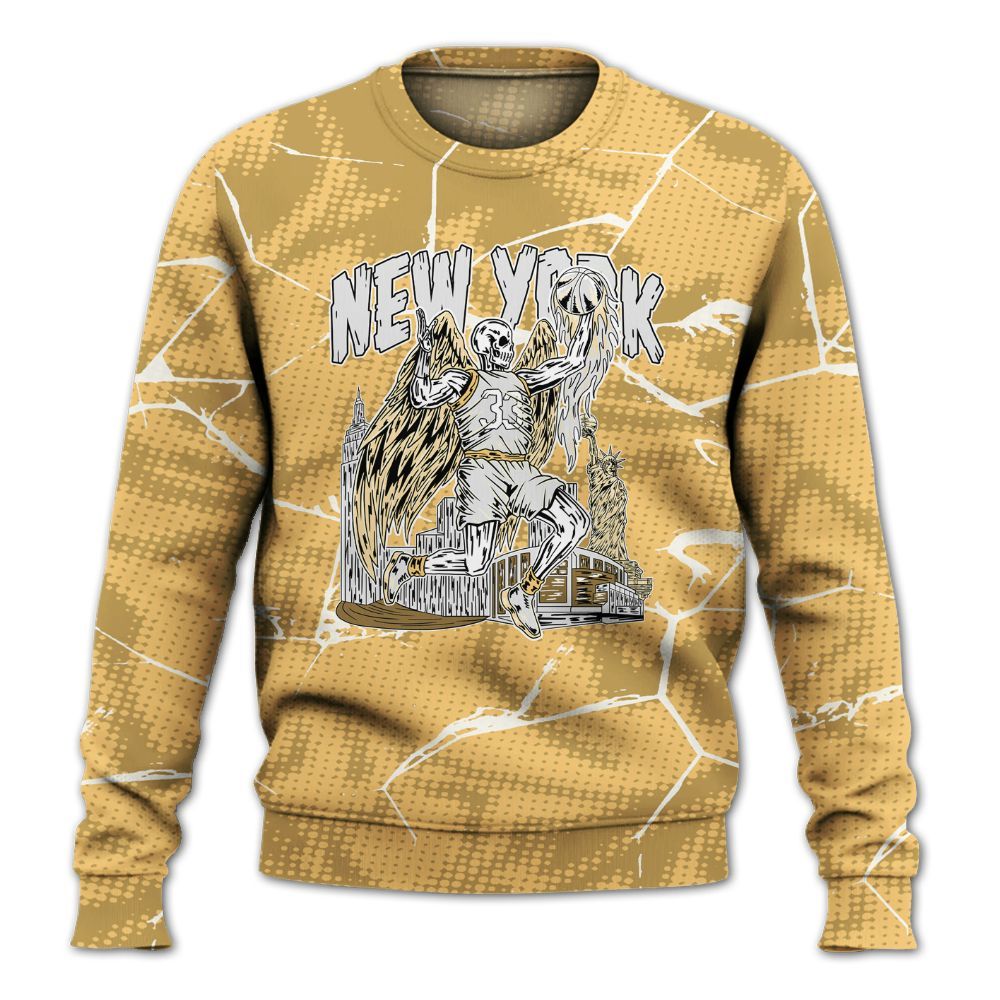 Sweatshirt To Match Craft Paris 6s - Ewing Era Skeleton Crack All Over Print