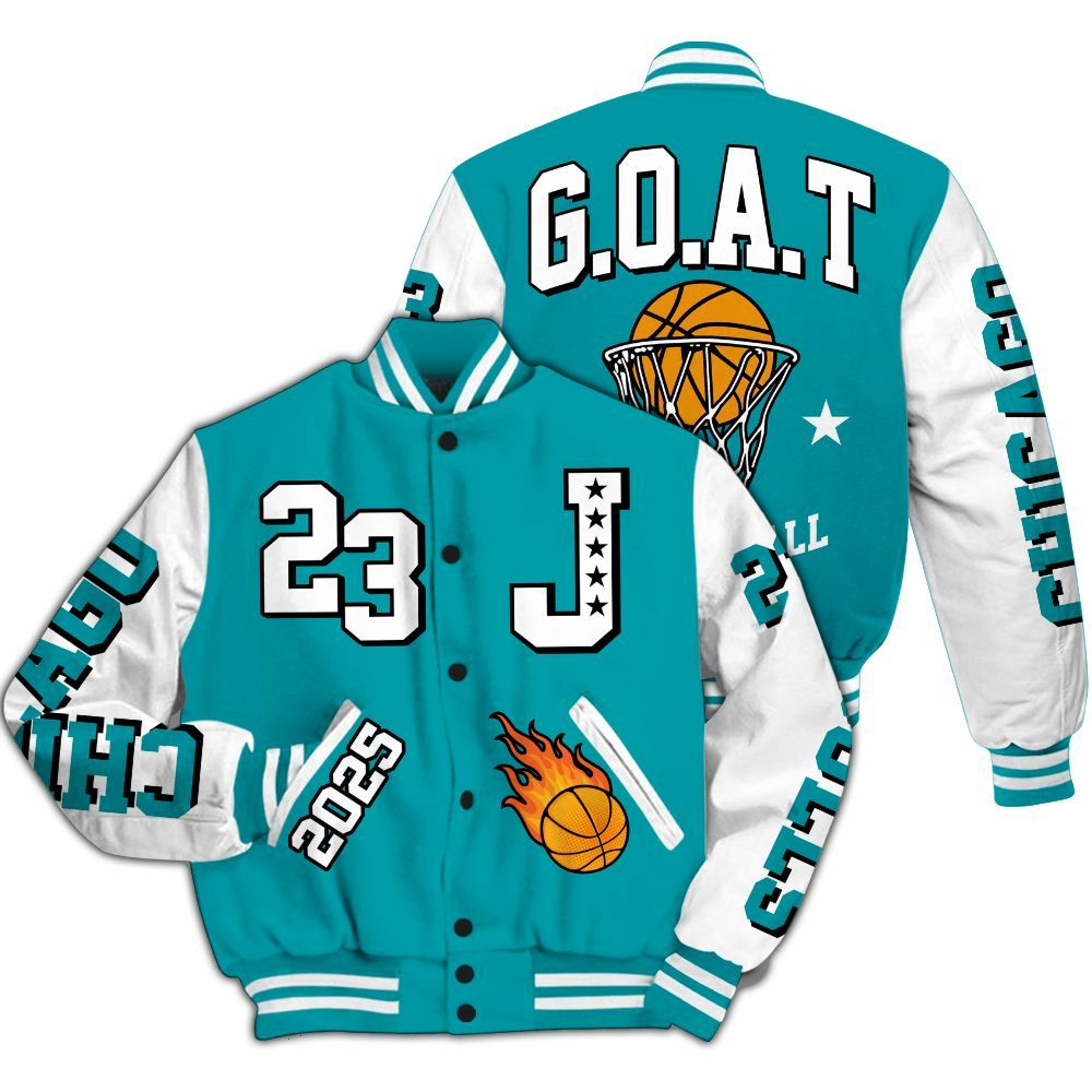 Varsity Jacket To Match Air Griffey Max Aquamarine 1s - Chicago 23 Basketball All Over Print