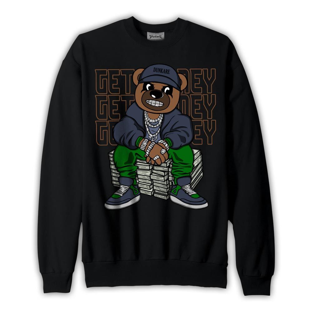 Sweatshirt To match Midnight Navy 13s Sweatshirt - Get Money Bear Graphic