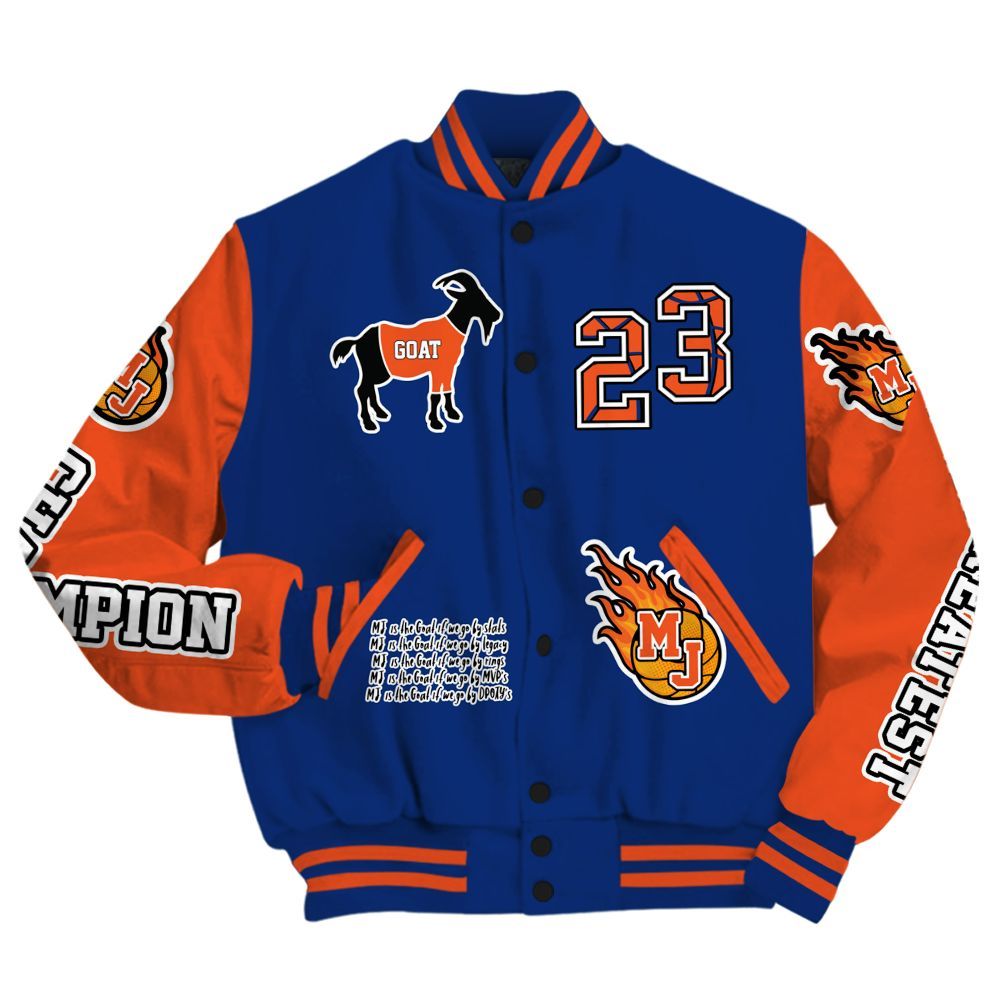 Varsity Jacket To Match Suede GS League - 23 G.0.A.T Jump Up Basketball All Over Print