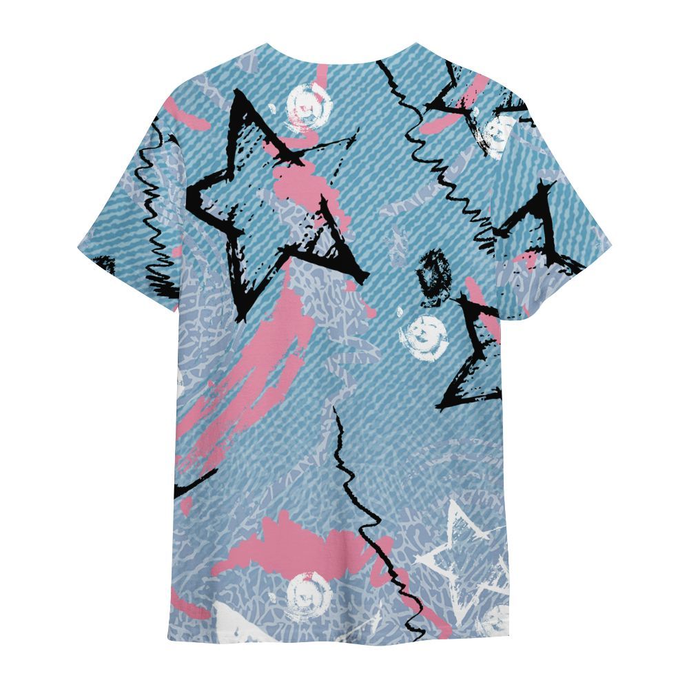 Shirt To Match Denim Pink Glow 3s - Grind Shine Later Drip All Over Print