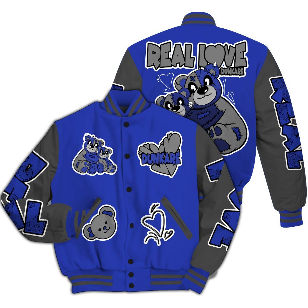 Varsity Jacket To Match Air Max Plus Black Racer Blue - Sincere Fondness Bear All Over Print