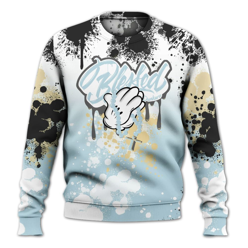 Sweatshirt To Match Low Year Of The Snake 11s - God Blessed Ink Drip All Over Print
