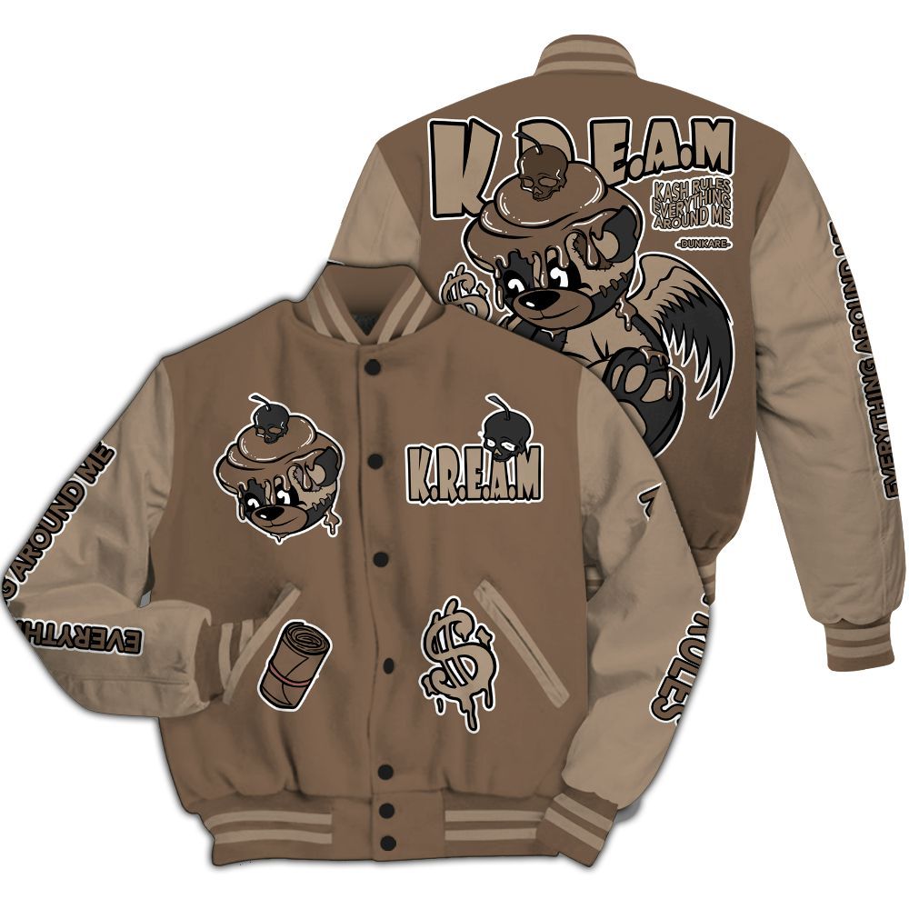 Varsity Jacket To Match Dark Mocha Jack - Loot Bear All Over Print